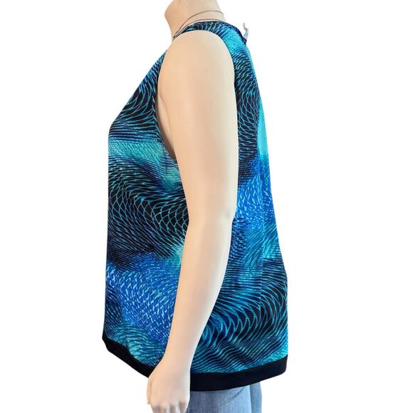 Vintage Fashion Bug Tank Top Size 3X in Teal Blue and Black - Picture 3 of 8